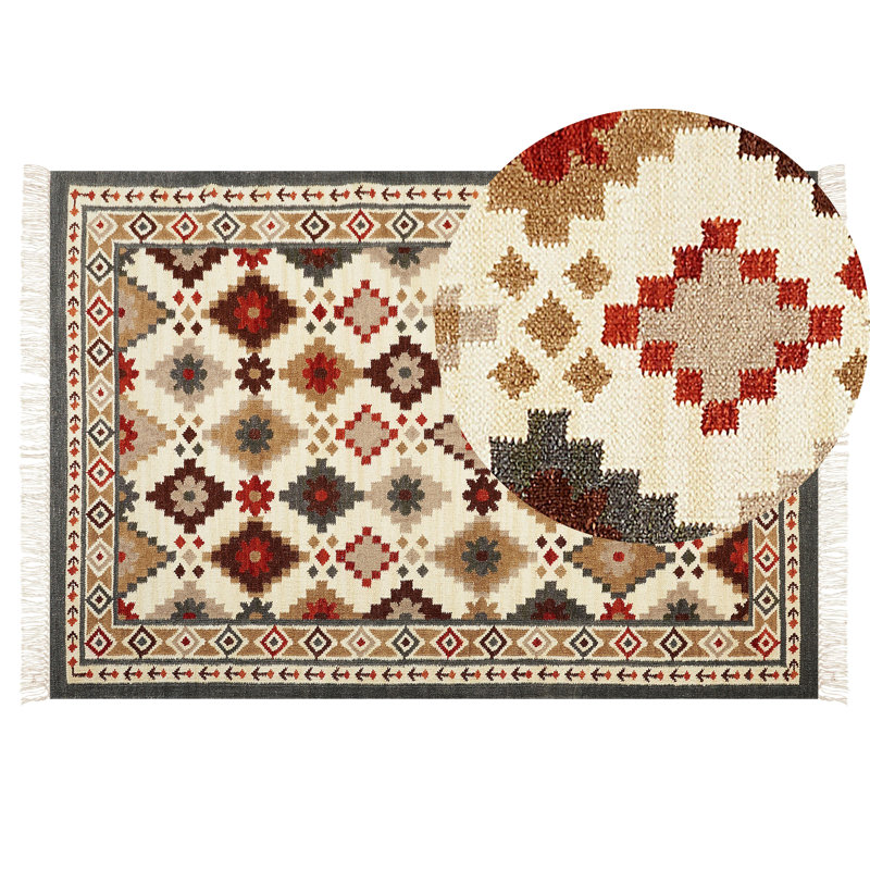 Foulger Southwestern Wool Hand Woven Area Rug, Rectangle 140 x 200cm