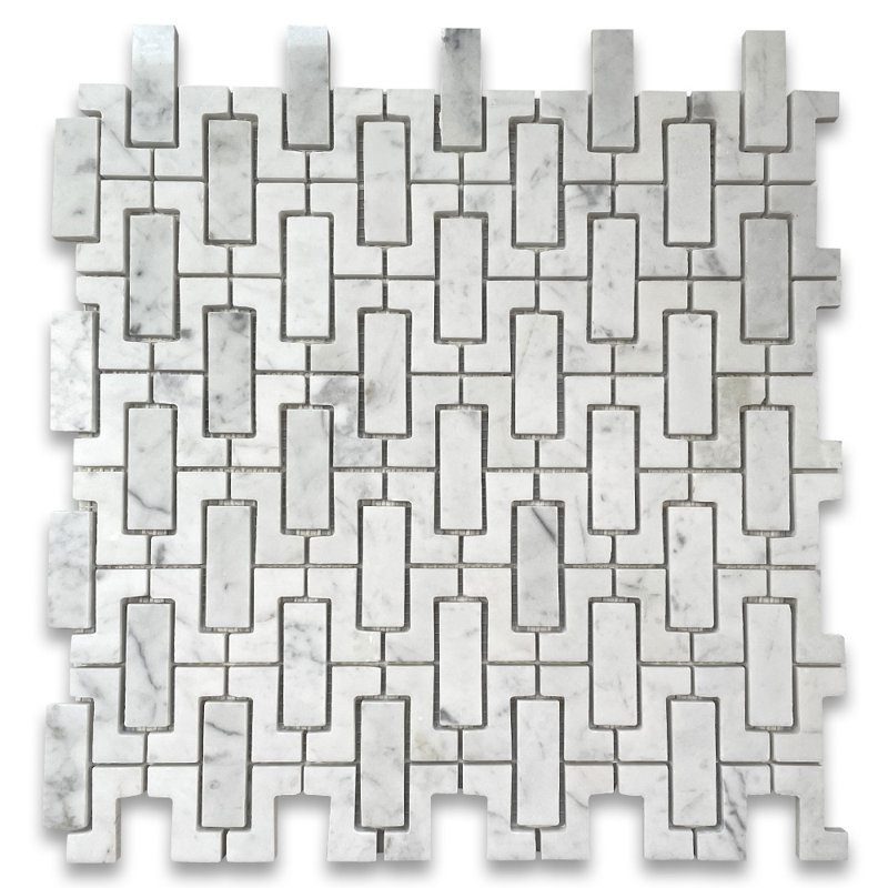 12" x 12" Marble Grid Mosaic Wall & Floor Tile