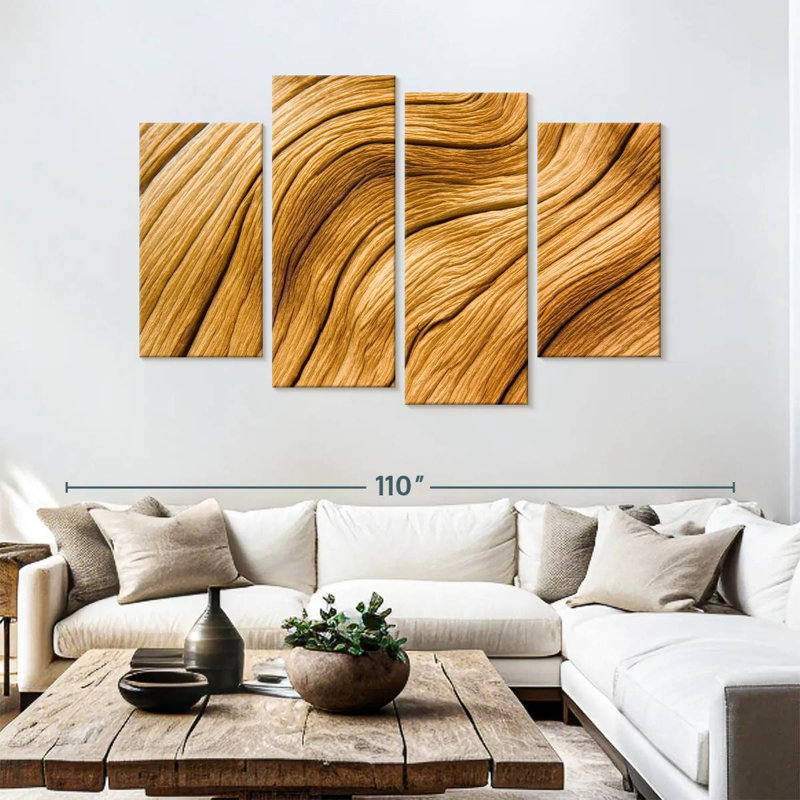 Abstrait d'écorce de pin Avery, H 54 po x l 84 po