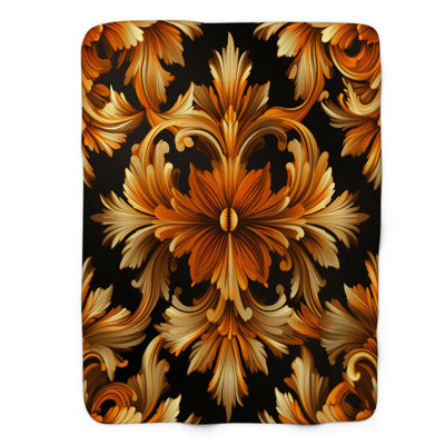 Baroque Decor - 1 Piece Premium Sherpa Blanket