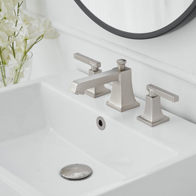 Widespread Double Handle 3 Hole Bathroom Faucet