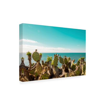 Toile d'extérieur Elena Chukhlebova Cactus admirant l'océan