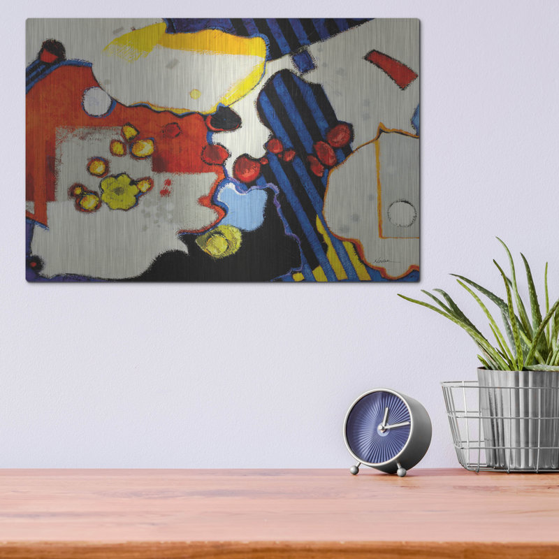 Art mural luxueux «Grey Spots Mod» par Shirley Novak, H 12 po x l 16 po