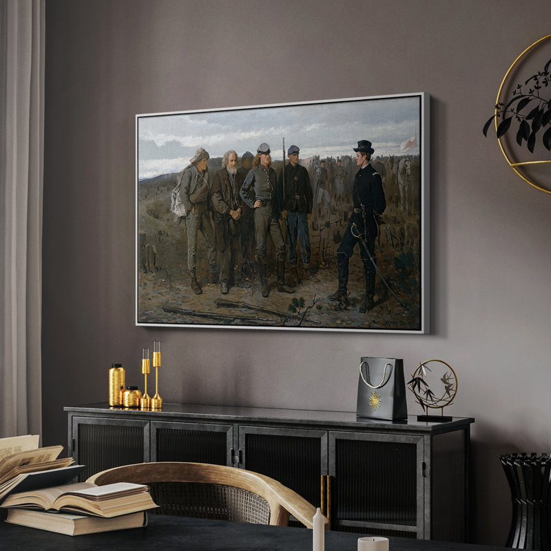 Prisoners from the Front, 1866 - Winslow Homer, toile tendue avec châssis, 26 x 40, Blanc