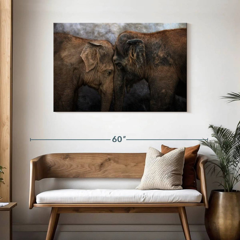 «Brampt Elephant Young Love», H 30 po x l 45 po