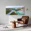 «Coastal River Delta with Turquoise water and green marshes», art mural sur toile 47 x 24 x 1,5 po