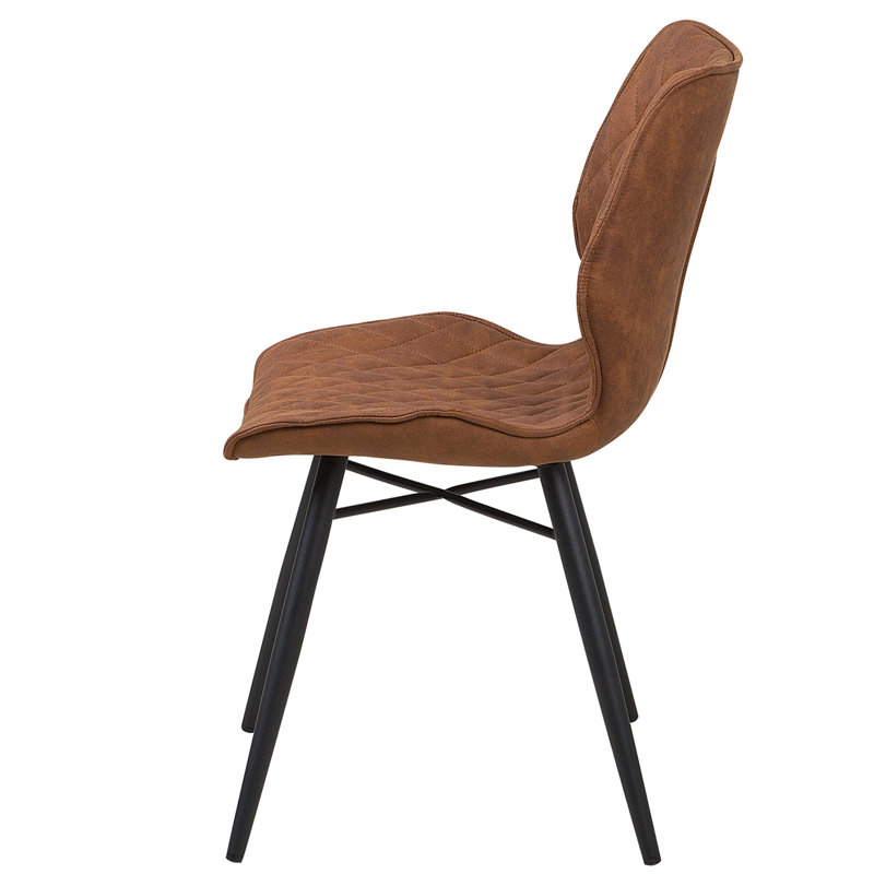 Mahaffie 43 cm H Tufted Side Chair, Brown