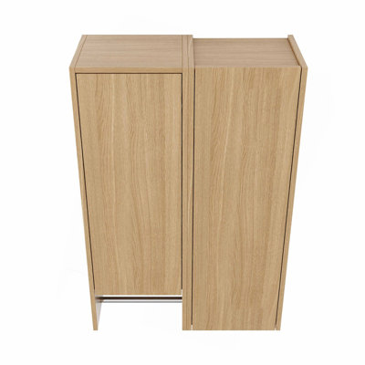 Combinaison d'armoire murale 24 po, 2 portes à fermeture douce, convenant à une petite salle de bain, bureau, pièce de rangement, chêne d'origine (emballage KD)