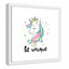 «Be Unique», impression sur papier licorne-47848657-47848666