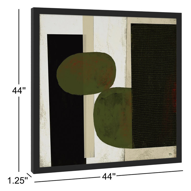 Collage 1 Painting by StudioM, Black Framed Paper, 44" H x 44" W x 1.25" D