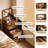 23.62"Retro solid wood flap-top dressing table