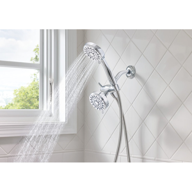 Ignite Five-Function Standard Spray Head With Handheld Shower, Chrome