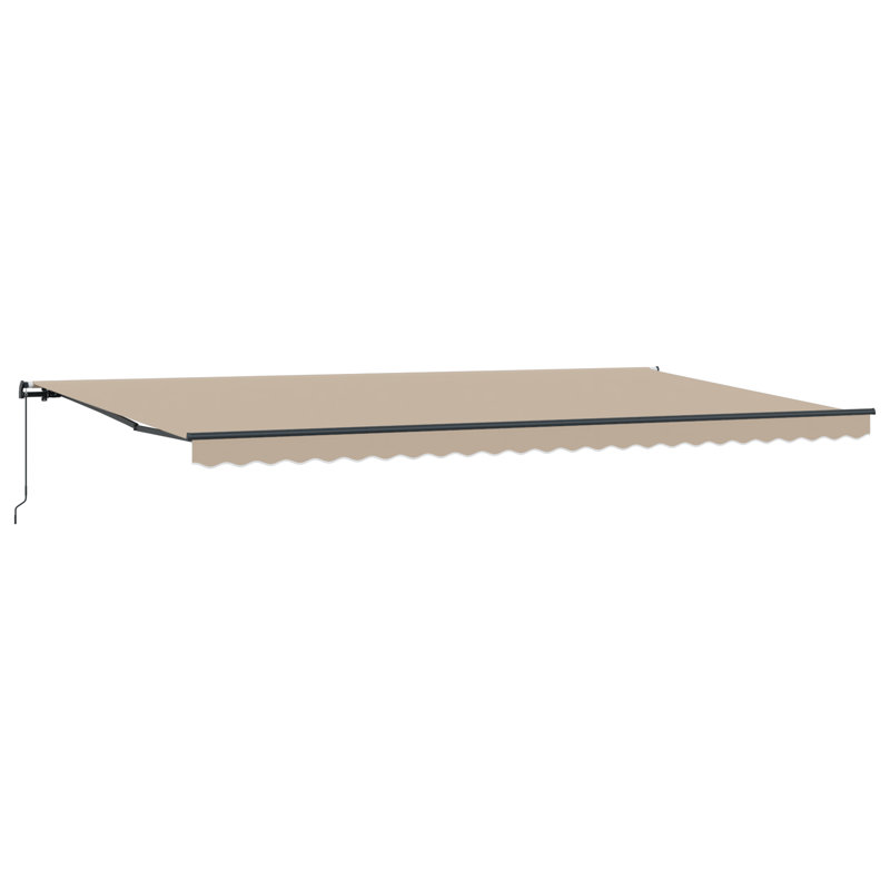 Retractable Awning, Beige/Grey, 600 cm W x 350 cm D