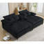 Méridienne surdimensionnée double l 109 po, canapé-lit moelleux-659572655