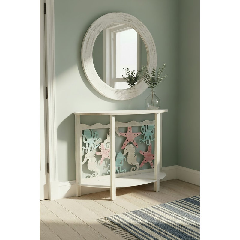Island Rounded 3D Sofa Table with Underwater Accent