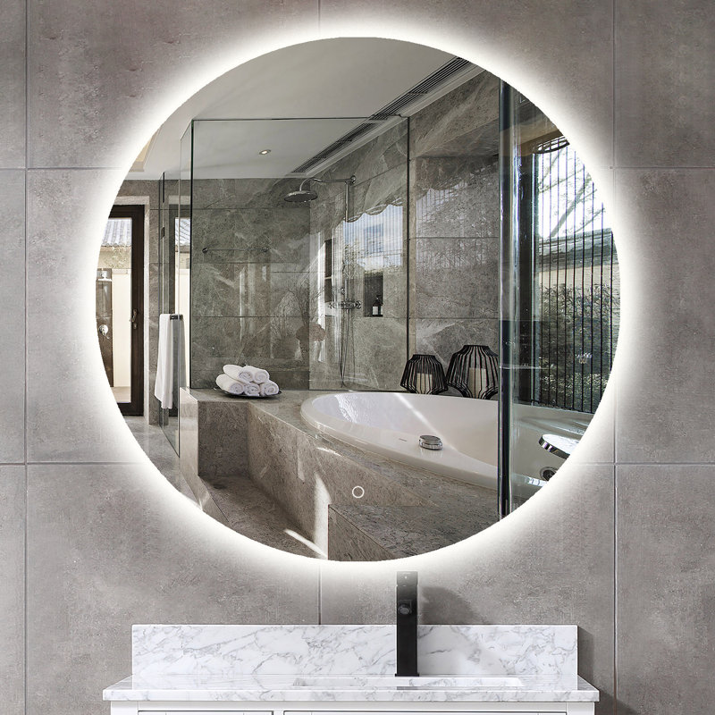 Miroir de salle de bain Naliyah, 32 po x 32 po