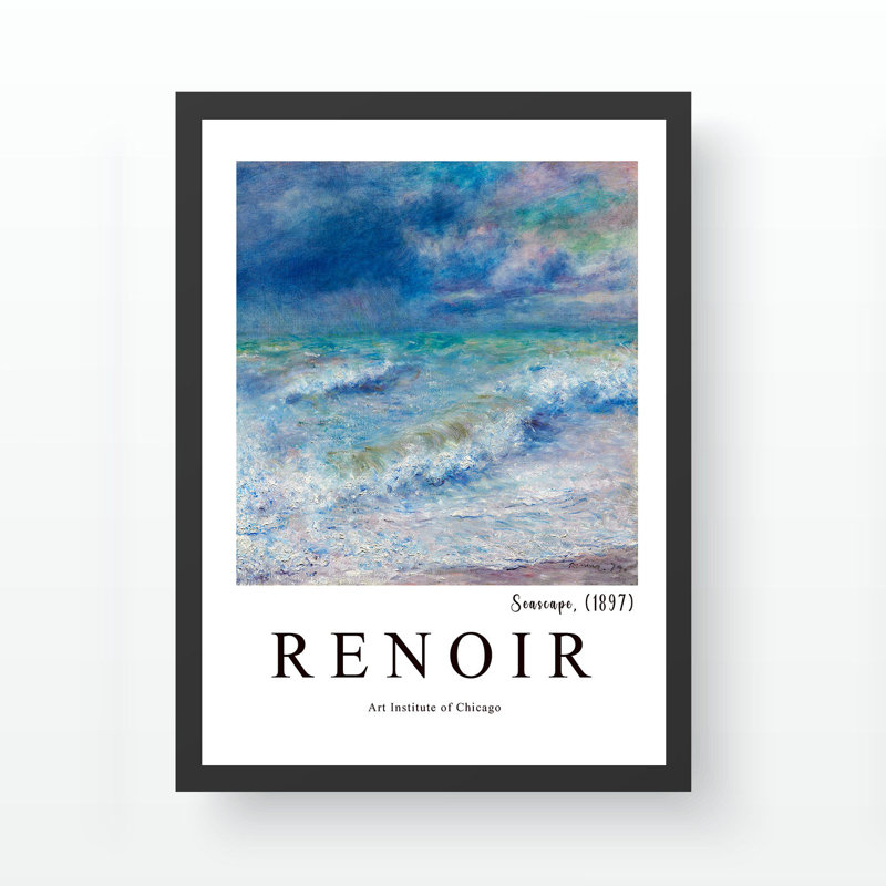 Peinture sur bois à cadre unique, L 22 po x H 30 po, Noir