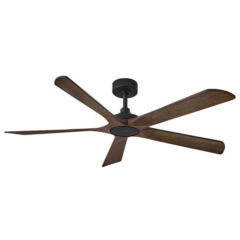 Hinkley Layton Ceiling Fan, Walnut, Matte Black
