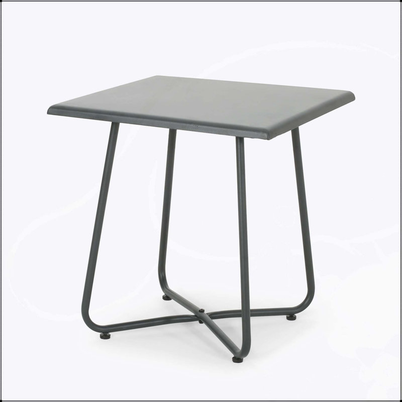 Square Outdoor Side Table , 17.75 " W 17.75 " D, Grey
