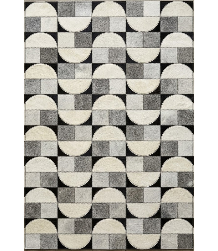 Tapis noir / ivoire Abani Rugs Hide HID300A, 9 pi x 12 pi