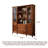 American-Style Vintage Mahogany With Glass Storage Cabinet Bookcase