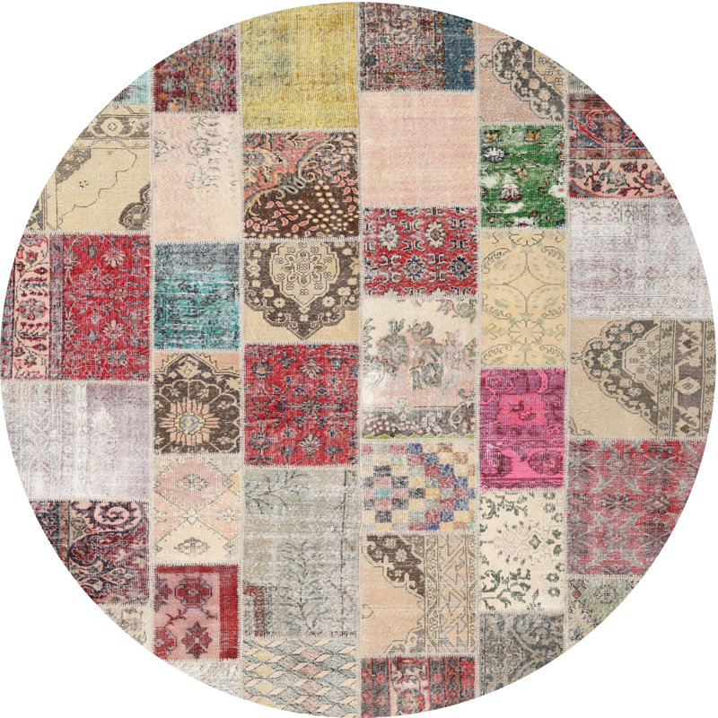 Patchwork Indoor Rug, Round 8'