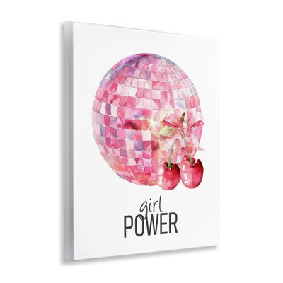 Girl Power Disco Cherries Wall Plaque, design by Kim Allen