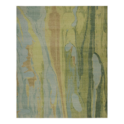 Distressed Homage Hand Knotted Wool Animal Print Area Rug