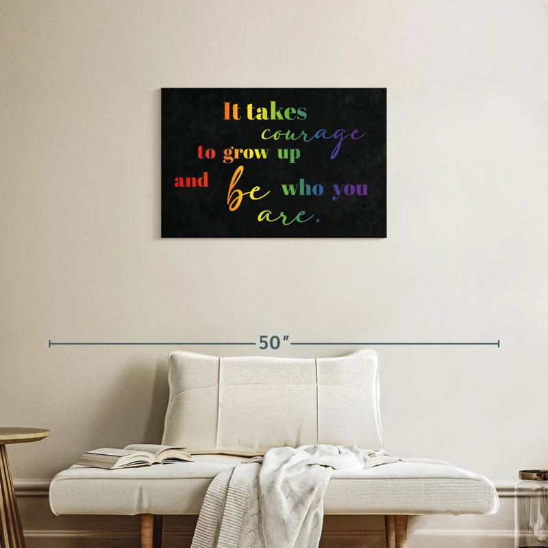 Tergel Courage To Be You Pride, H 20 po x l 30 po