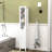 66.92" Tall Bathroom Storage Cabinet With Adjustable Shelves - Slim 1 Door Freestanding For Home, Bathroom, Kitchen, Living Room White