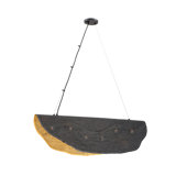Lahar 4 Light Chandelier in Bronze and Gold