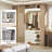 10ft Closet System with Wooden Drawers and Hanging Rods-1958101796