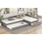 Upholstered Double Daybed with Trundle and Drawer-1430117700