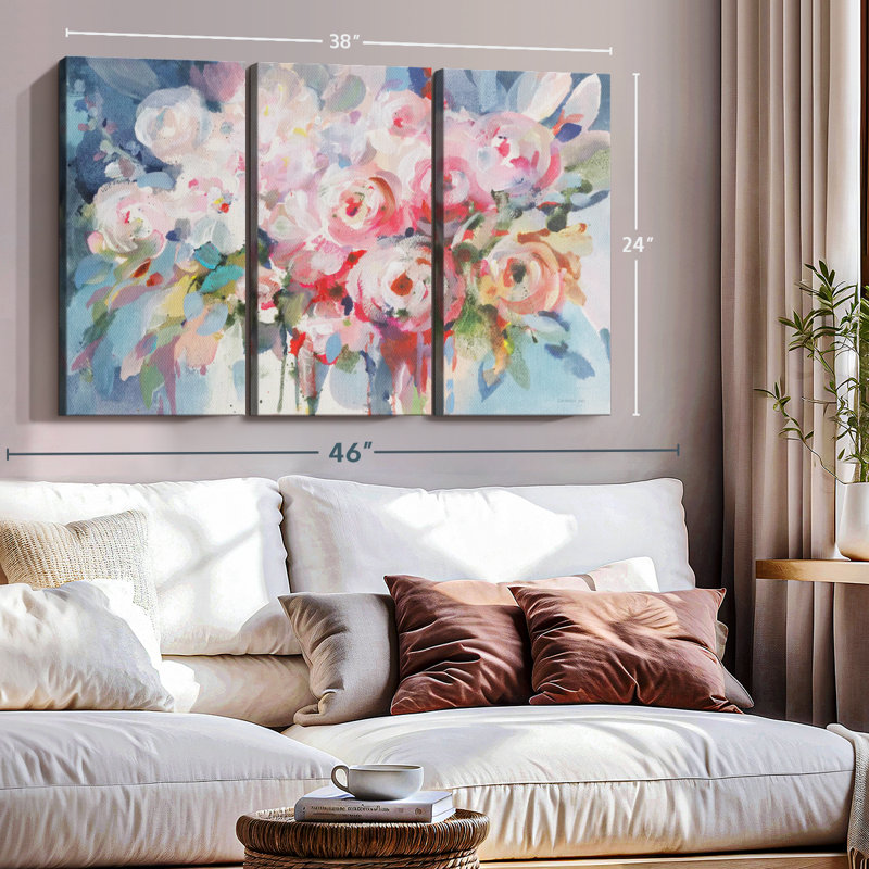 «Fullness Of Flowers» sur toile, H 24 po x l 38 po x P 1,25 po