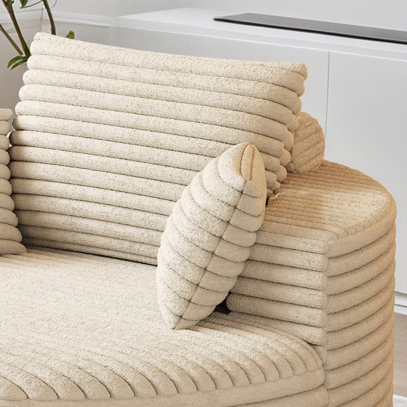 Fauteuil demi-tonneau 50 po, Beige