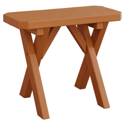 Amish Made 3 Foot Spruce Crossleg Outdoor Dining Bench - Wooden Bench Handcrafted In The USA by August Grove