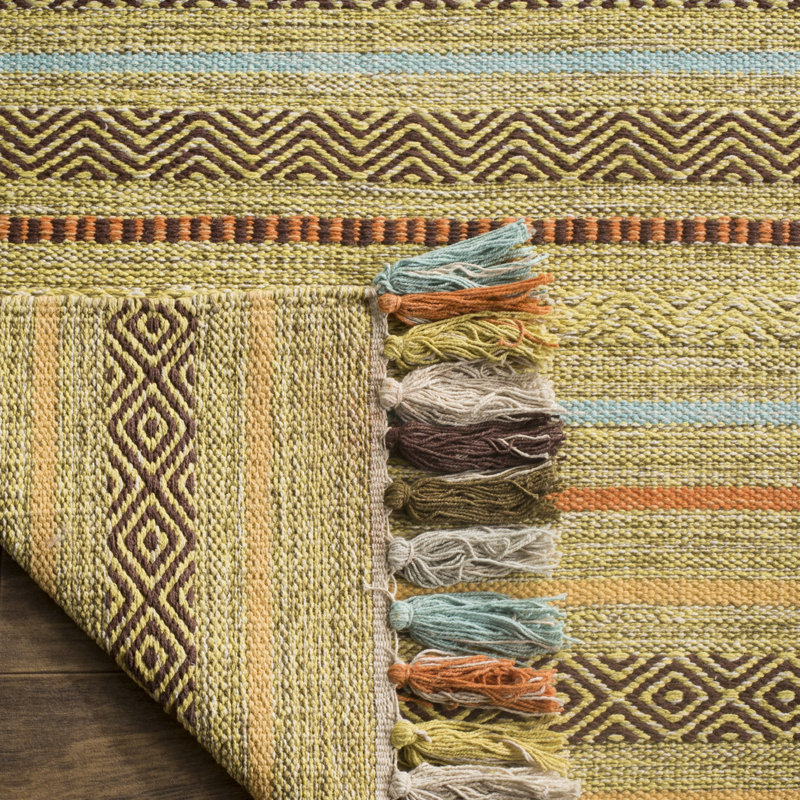 Montauk Hand Woven Cotton Striped Rug, Rectangle 3' x 5'