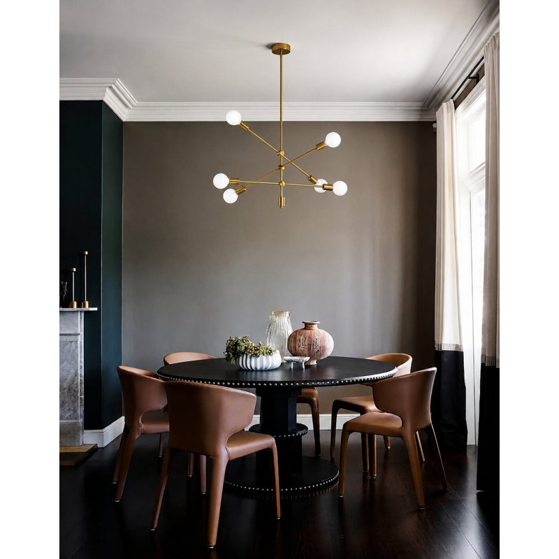 Lustre Spoutnik doré 6 lumières Transitional, Doré