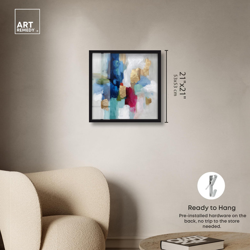«Jewel Tones I» par Art Remedy, H 21 po x l 21 po, Noir