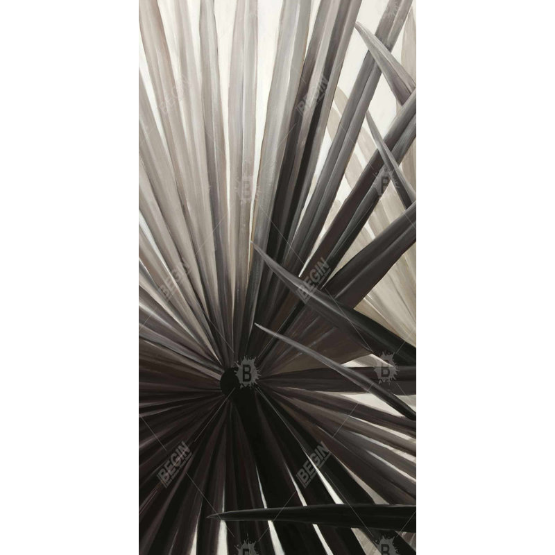 Grayscale tropical plants - 15.75"x31.50" Desk mat