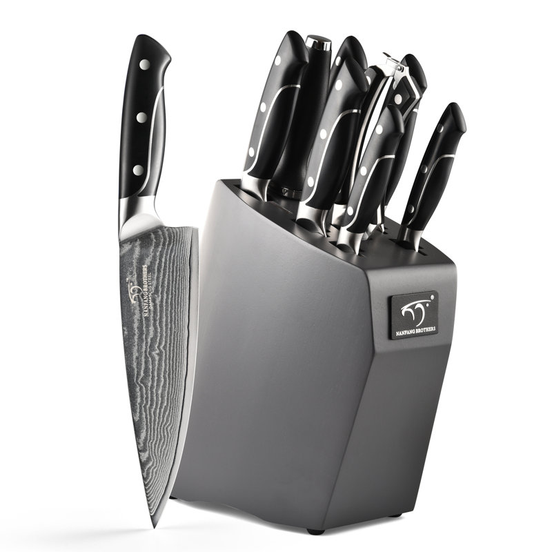 Ensemble de couteaux de cuisine Nanfang Brothers 9 pièces Damascus