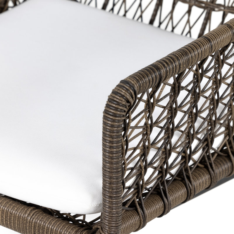 Bandera Outdoor Bar Stool, 30", Beige/Gray