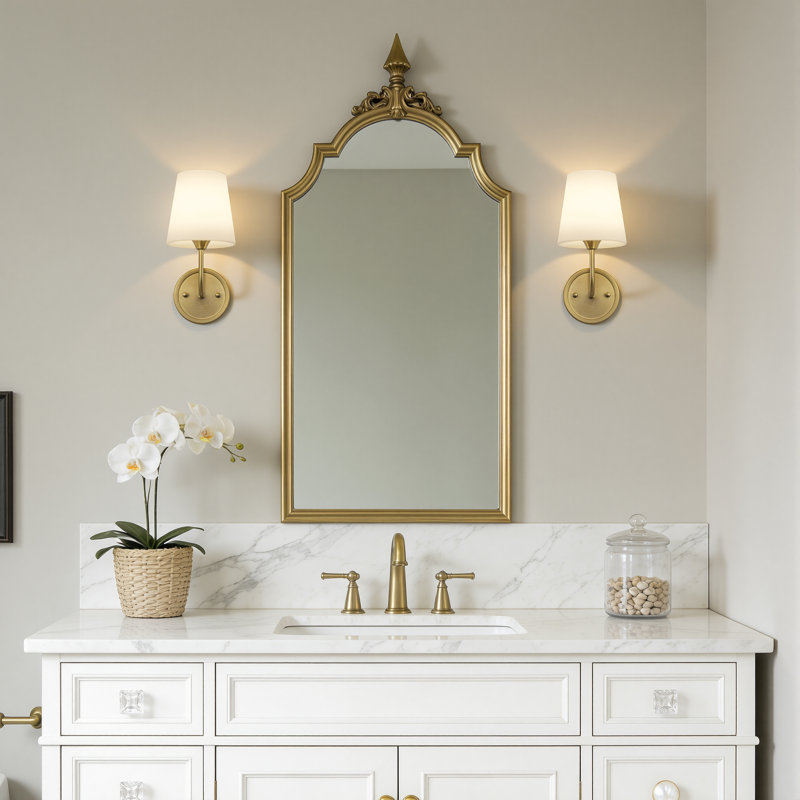 2-light Modern Wall Sconces With Frosted Milk Glass Shade