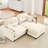 Cloud Sectional L-Shaped Couch With Ottoman,Soft Chenille Fabric,Tufted Cushion Backrest Design  High-Density Foam,Fits Bedrooms Living Rooms Reading Nooks-700772771-700772768