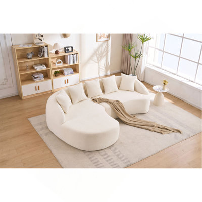 Canapé courbé sans os, modulaire à compression, haute densité, canapé-lit pour salon, salon, appartement, chenille