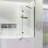 48" W x 58" H Hinged Frameless Tub Door 1/4" Glass Panel Chrome Finish Support Bar Included-98844524