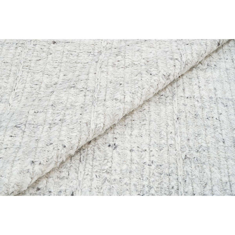 Wool Area Rug in Gray, Rectangle 12' x 15'