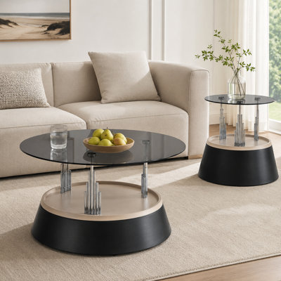 Ensemble de 2 tables basses gigognes