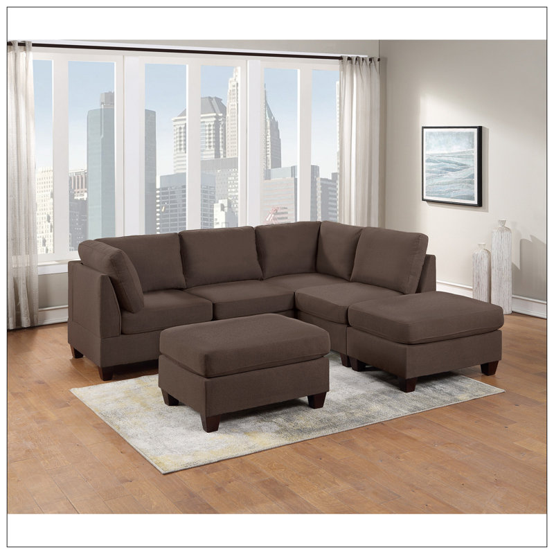 Ensemble de canapé modulaire Furniture, Brun