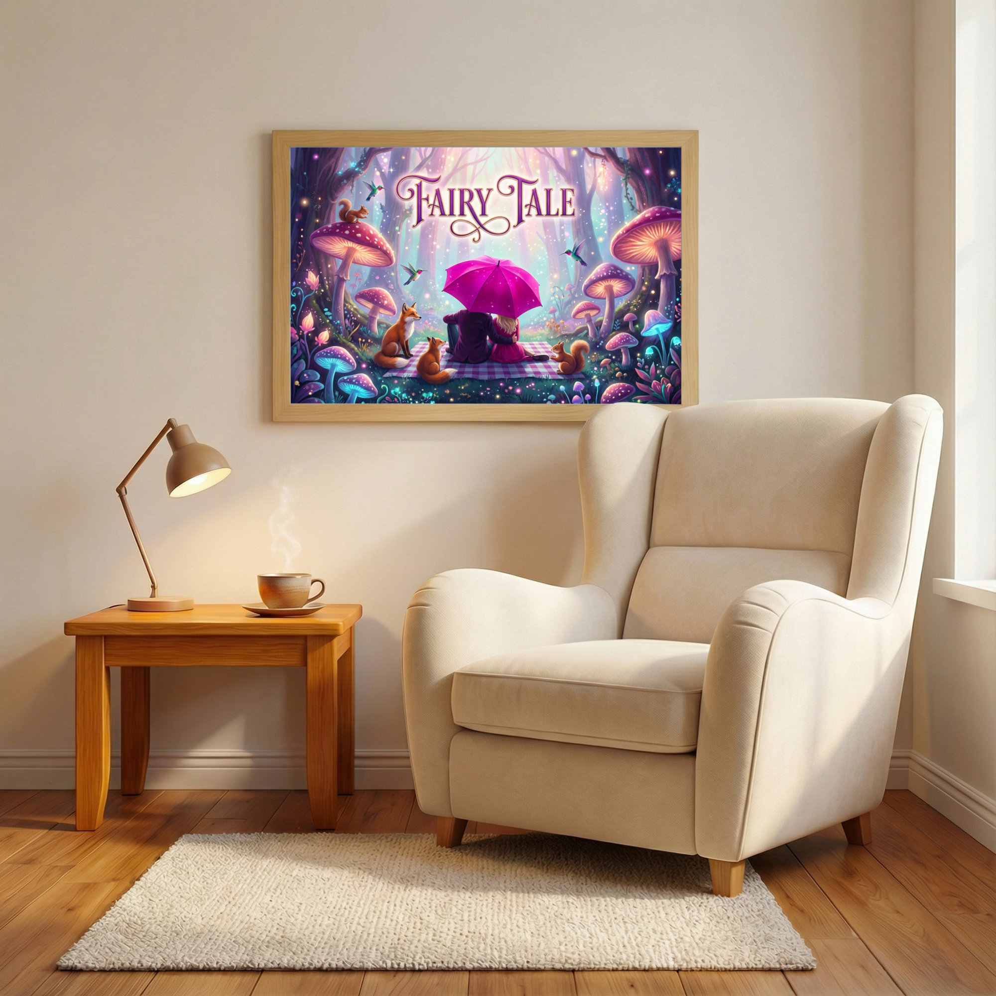 Winston Porter Fairy Tale Mushroom Forest Canvas Wrapped Wall Art Oil ...